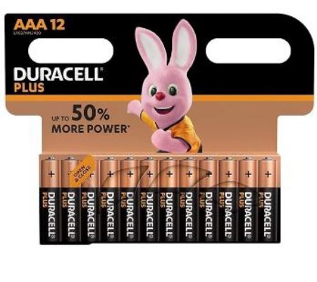 Imagem de DURACELL PILHA ALCALINA AAA 1.5V 12 UNIDADES