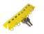 Imagem de CONJUNTO DE CHAVEIROS DE POLIESTIRENO C/ ARGOLA NUMERADO DE 1 A 500 3,8 X 4,0CM AMARELO