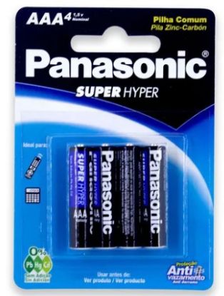 Imagem de PILHA AAA SUPER HYPER 1.5V 56MAH C/ 4 UN