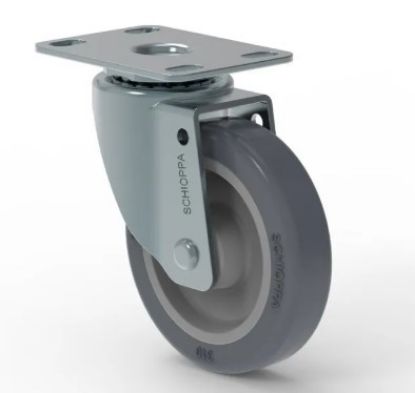 Imagem de RODIZIO GL 310 NP GIRAT. FIX.PLACA POLIPROPIL. 3X3/4