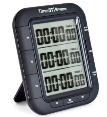Imagem de TIMER DIGITAL TEMPORIZADOR 3 TEMPOS C/ RELOGIO REGRESSIVO CRONOGRAFO E ALARME