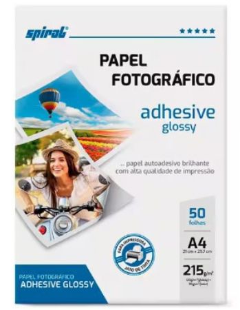 Imagem de PAPEL FOTOGRAFICO AUTOADESIVO A4 PCT C/ 50FLS 215G