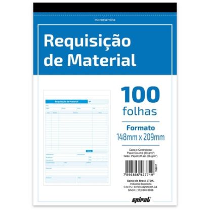 Imagem de REQUISIÇÃO DE MATERIAL 100 FOLHAS 209X148MM 361 SPIRAL PT 1 UN