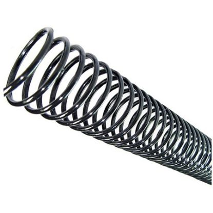 Imagem de ESPIRAL ENCADERNAÇÃO 9MM PLÁSTICO PRETO CAP.50FLS PLASPIRAL PT 50 UN