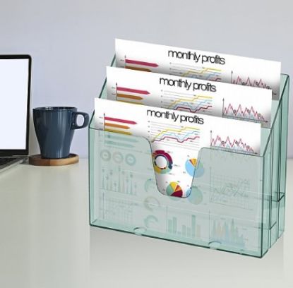 Imagem de ORGANIZADOR DE ESCRITORIO TRIPLO CRISTAL