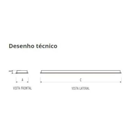 Imagem de LUMINARIA DE ALUMINIO ALETADA ALTO RENDIMENTO DE EMBUTIR P/ LAMPADA LED T8 2X18W 20W G13