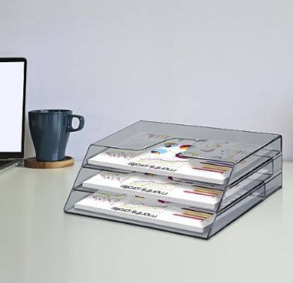 Imagem de ORGANIZADOR DE ESCRITORIO TRIPLO CRISTAL