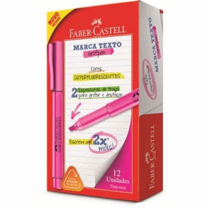 Imagem de MARCA TEXTO GRIFPEN, ROSA, 12 UNIDADES, FABER-CASTELL - CX 12 UN