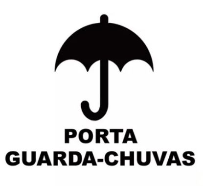 Imagem de ADESIVO P/ SINALIZACAO DE PORTA GUARDA CHUVA PRETO