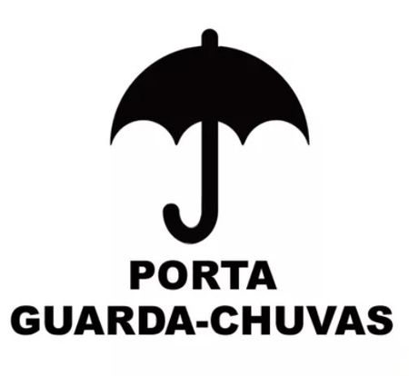 Imagem de ADESIVO P/ SINALIZACAO DE PORTA GUARDA CHUVA PRETO