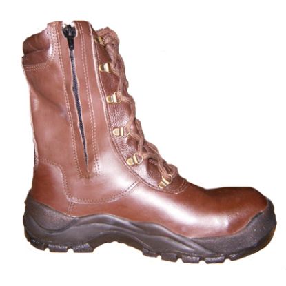Imagem de BOTA CANO MEDIO C/ CADARCO No 46 MARROM LISA C/ BIQ E PALMILHA DE COMPOSITE
