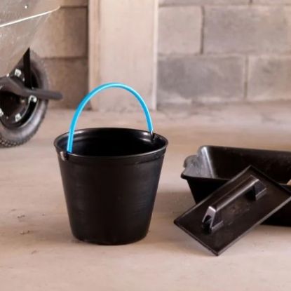 Imagem de BALDE 12L MULTIUSO DE PLASTICO C/ ALCA METALICA PRETO