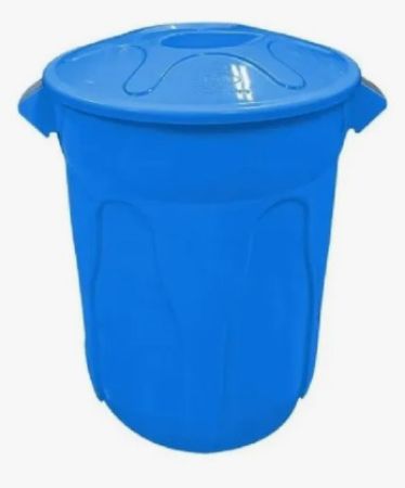 Imagem de LIXEIRA PLASTICA 60L REDONDA C/ TAMPA AZUL