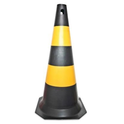 Imagem de CONE RÍGIDO PLT AMARELO/PRETO 50 CM PPS 03