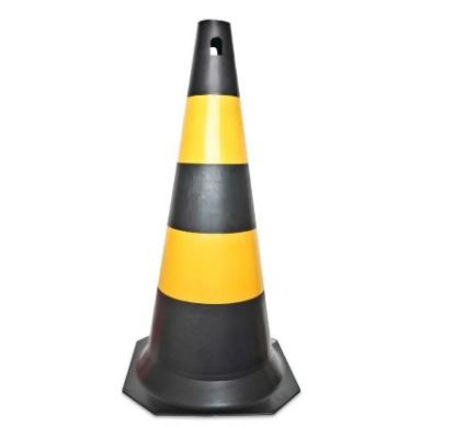 Imagem de CONE RÍGIDO PLT AMARELO/PRETO 75 CM PPS 04