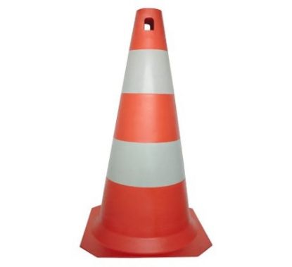 Imagem de CONE RÍGIDO PLT LARANJA/BRANCO 50 CM PPS 03