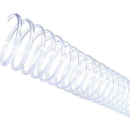 Imagem de ESPIRAL ENCADERNAÇÃO 17MM PLÁSTICO TRANSP.CAP.100FLS PLASPIRAL PT 50 UN