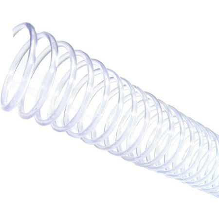Imagem de ESPIRAL ENCADERNAÇÃO 17MM PLÁSTICO TRANSP.CAP.100FLS PLASPIRAL PT 50 UN