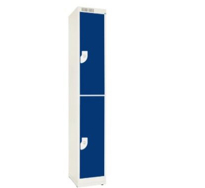 Imagem de ARMARIO GUARDA VOLUME 2 PORTAS EM ACO GALVANIZADO 30,9 CM X 182 CM X 45 CM AZUL