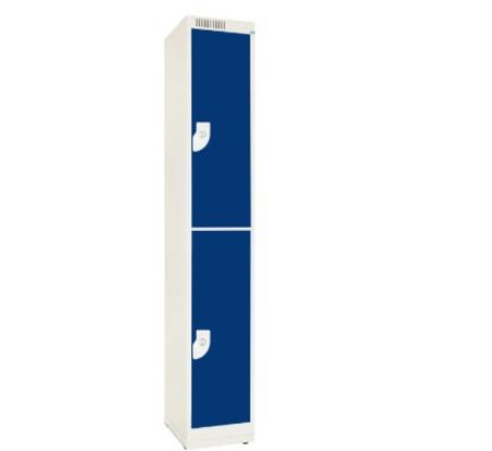 Imagem de ARMARIO GUARDA VOLUME 2 PORTAS EM ACO GALVANIZADO 30,9 CM X 182 CM X 45 CM AZUL