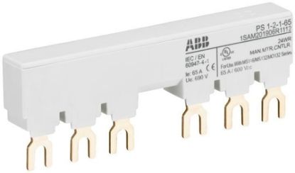 Imagem de BARRAMENTO TRIFASICOS EM 65 A P/ 2 DISJUNTORES-MOTOR MS116 MS132 E MO132 C/ 1 CONTATO AUXILIAR LATERAL