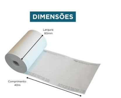 Imagem de BOBINA TERMICA 80MM X 40M