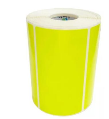 Imagem de ETIQUETA COUCHE 100MM X 80MM AMARELO