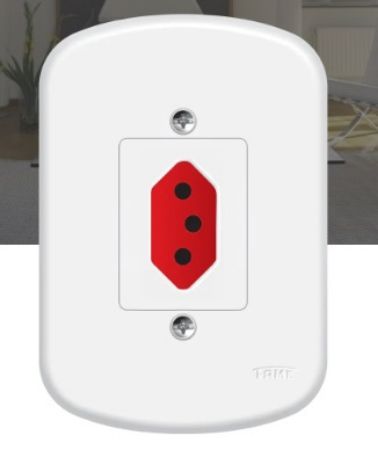 Imagem de TOMADA 2P+T 20A COM PLACA VERMELHA