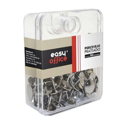 Imagem de PERCEVEJO 9,5MM PRATEADO 100303S EASY OFFICE PT 100 UN