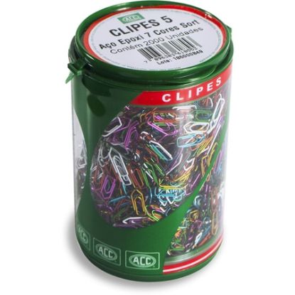 Imagem de CLIPS NR.5 AÇO EPÓXI (PT C/2000UN) CORES SORTIDAS ACC PO 1 UN