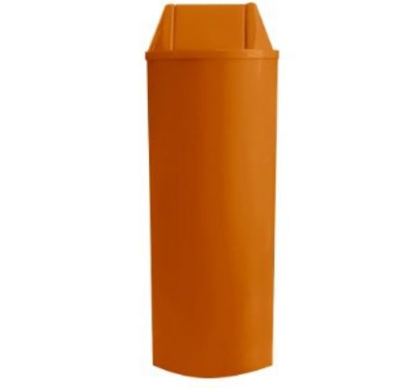 Imagem de LIXEIRA PLASTICA 22L REDONDA C/ TAMPA BASCULANTE  LARANJA