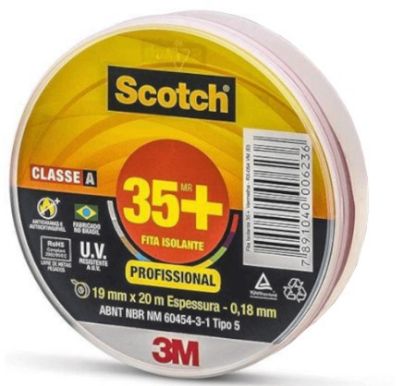 Imagem de FITA ISOLANTE 19MM X 20M VERMELHA SCOTCH