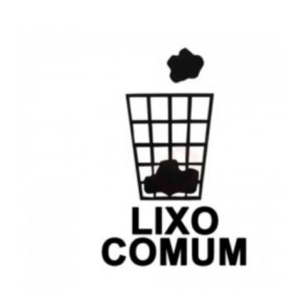 Imagem de ADESIVO PEQUENO P/ SINALIZACAO DE COLETA SELETIVA DE LIXO COMUM PRETO