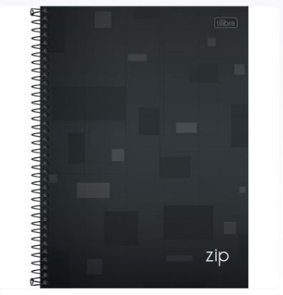 Imagem de CADERNO ESPIRAL UNIVERSITARIO CAPA DURA 80 FLS 200MM X 275MM PRETO RETANGULOS 1 MATERIA