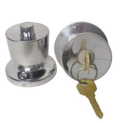Imagem de FECHADURA TUBULAR SUPER 61MM ABS CROMADO CHAVE/BOTÃO(APERTAR)