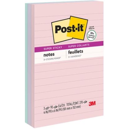 Imagem de BLOCO DE NOTAS ADESIVAS PAUTADO POST-IT, COLEÇÃO PAIXÃO POR VIAJAR, 101 MM X 152 MM, 270 FOLHAS, 3M - BL 1 UN