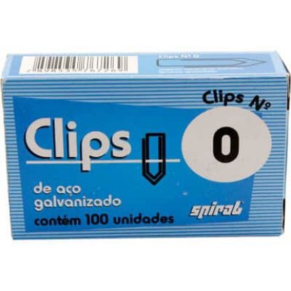 Imagem de CLIPS NÚMERO 0 GALVANIZADO, CAIXA COM 100 UNIDADES, SPIRAL - PT 1 UN