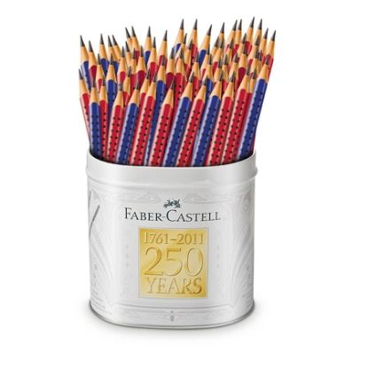 Imagem de LÁPIS PRETO N.2 LATA MIX, GRIP, VERMELHO, AZUL, 1205, FABER-CASTELL - LT 144 UN