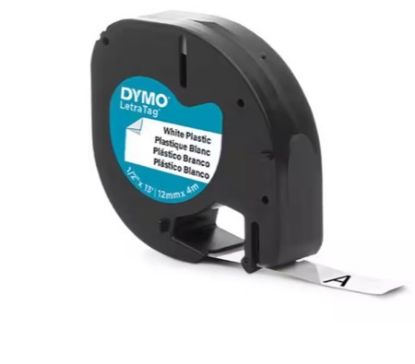 Imagem de FITA ADES. DE CONFECCAO ROTULOS 12MM x 4 M BRANCA DYMO COMPATIVEL 91331 / 91201