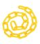 Imagem de CORRENTE ELO P ( 37 X 20 X 5MM ) - AMARELO -