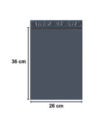 Imagem de ENVELOPE PLASTICO CINZA CORREIO SEGURANCA 26X36 C/ 100 UN