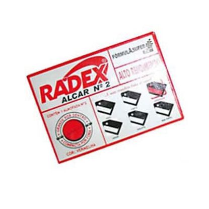 Imagem de ALMOFADA CARIMBO N.2 5,2X9,4CM ASUPER RADEX VERMELHA RADEX CX 1 UN