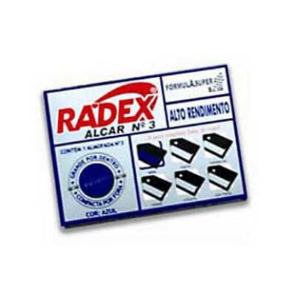 Imagem de ALMOFADA CARIMBO N.3 6,9X11CM ASUPER RADEX AZUL RADEX CX 1 UN