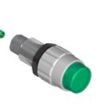 Imagem de BOTAO LUMINOSO VERDE 1NF COM LED VERDE 24VCA/VCC COMP ROSCA 40MM