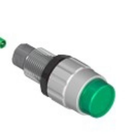 Imagem de BOTAO LUMINOSO VERDE 1NF COM LED VERDE 24VCA/VCC COMP ROSCA 40MM