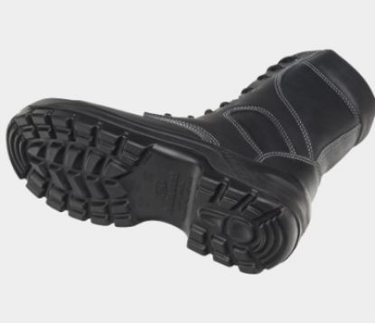 Imagem de BOTA DE VAQUETA CANO MEDIO HIDROFUGADO CADARCO E ZIPER LATERAL ANTIPERFURANTE COM BIQUEIRA DE COMPOSITE N 43 COR PRETA