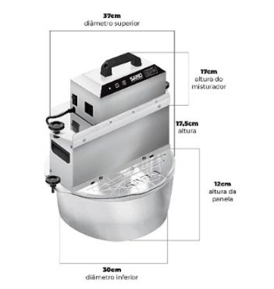Imagem de BATEDEIRA PLANEARIA E MISTURADOR ELETRICO 10L 2 EM 1