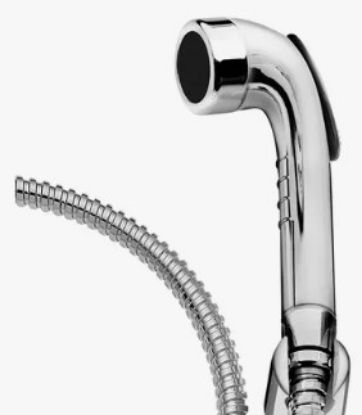 Imagem de DUCHA HIGIENICA LUXO C/ GATILHO DE PAREDE BASE 1/2" CROMADA