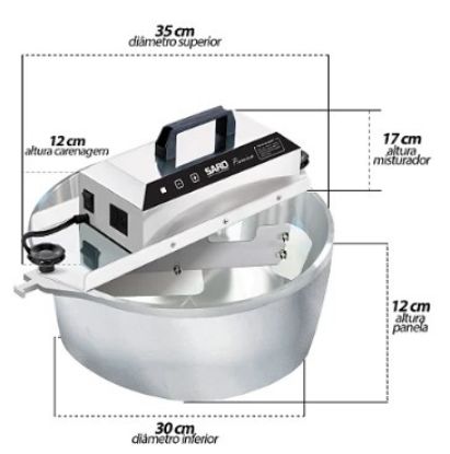 Imagem de MISTURADOR ELETRICO DIGITAL 10L 50/60 HZ BIVOLT PREMIUM