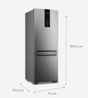 Imagem de GELADEIRA FROST FREE INVERSE A+++ 479 LITROS COR INOX COM SUPER CAPACIDADE E SMART FLOW 110V